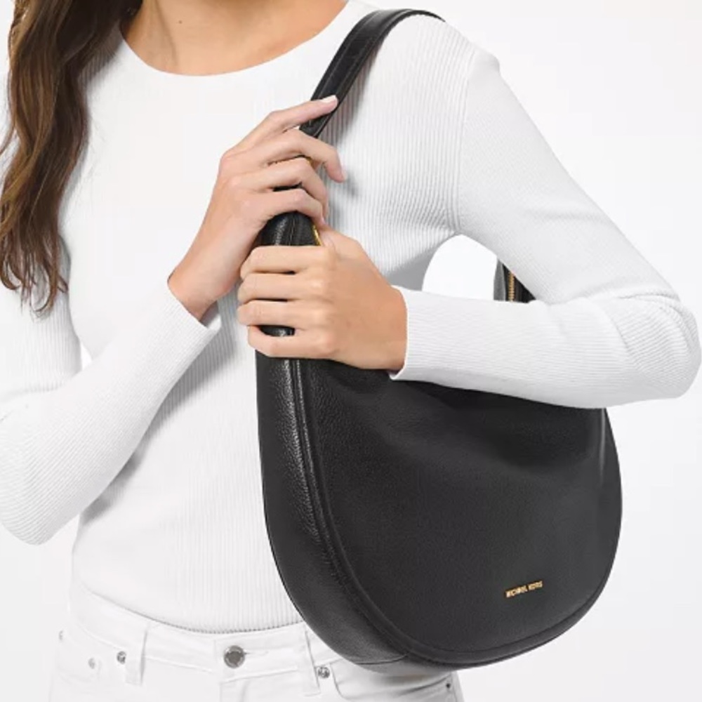 MICHAEL KORS LG HOBO LEATHER HANDBAG